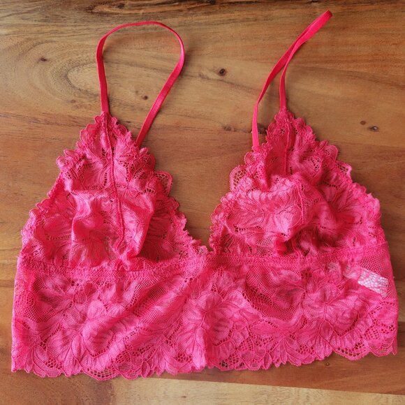 NWOT Free People Intimately Size M Red Lace Brami - Picture 2 of 7